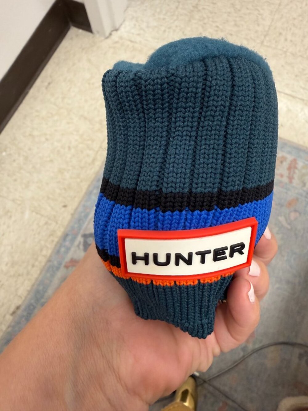 Hunter boot tall socks striped